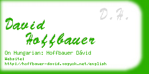 david hoffbauer business card
